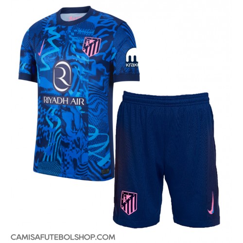 Camisa de time de futebol Atletico Madrid Replicas 3º Equipamento Infantil 2024-25 Manga Curta (+ Calças curtas)